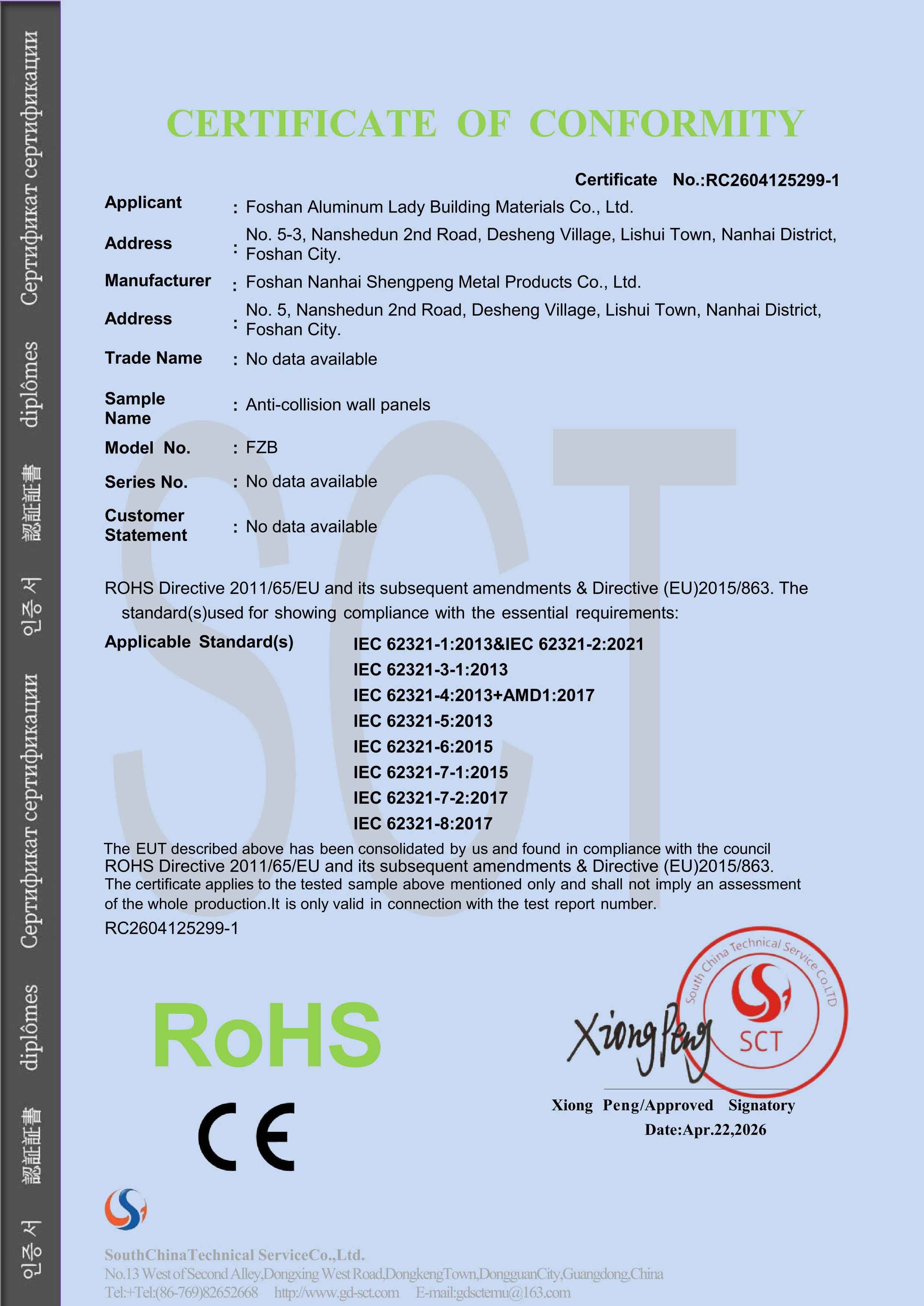 International export certification documents including ISO CE SGS and quality compliance certificates for building materials manufacturing factory

